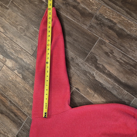 Port & Co Heather Red Fleece Crewneck Long Sleeve Sweatshirt, Women's S Men's XS - Picture 7 of 14